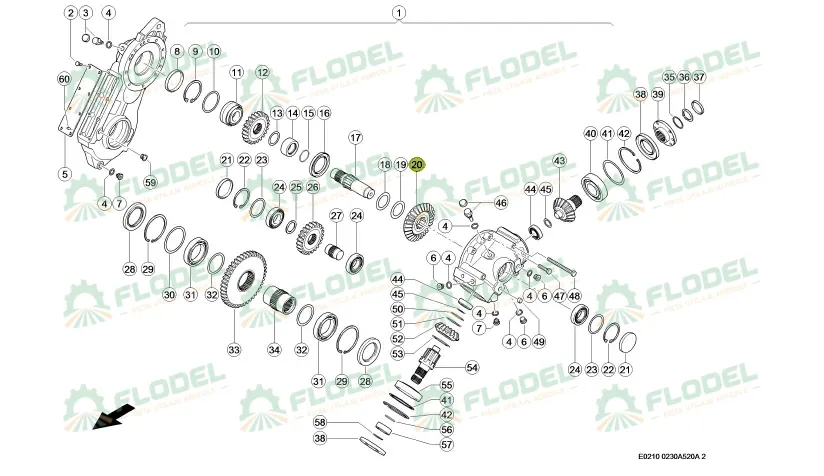 Pinion grup header CLAAS 0006609450 Original CLAAS 