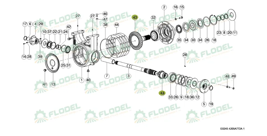 Set pinioane rotor CLAAS LEXION 665633