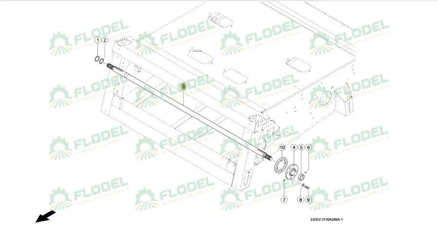 Ax cardan CLAAS LEXION 532342