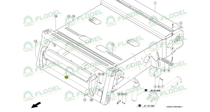 Capac canal alimentare CLAAS LEXION 630528