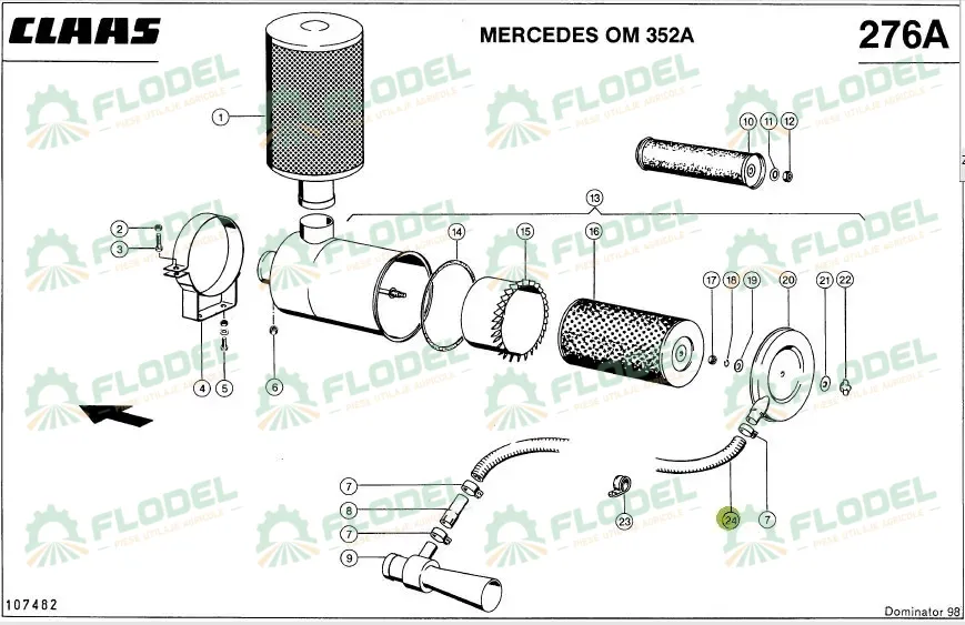 Furtun spiral combina CLAAS 205333