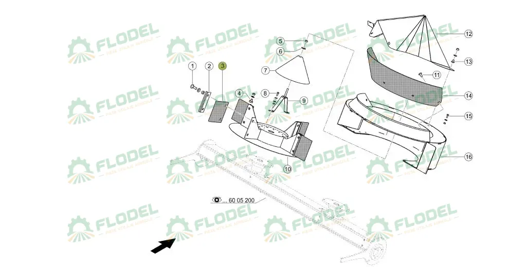 Paleta cauciuc pleava combina CLAAS  553927