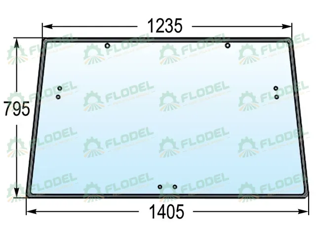 [FLO01082] Geam stanga tractor John Deere