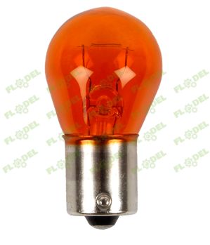 [FLO02492] Bec sferic galben 12V 21W BAU15S ECO