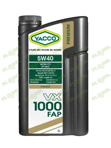 [FLO03298] Ulei motor VX 1000 FAP SAE 5W40 Yacco, 1l