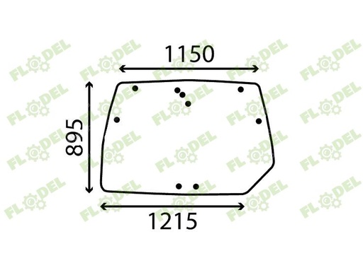 [FLO03548] Geam spate curbat tractor Agrotron 04429137