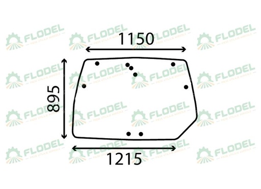 [FLO03548] Geam spate curbat tractor Agrotron 04429137
