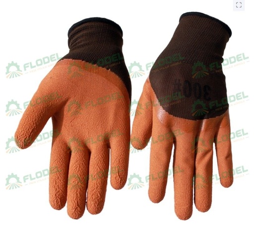 [FLO04554] Manusi de protectie cu latex Maro