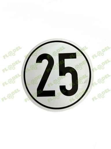 [FLO04564] Abtibild - limitare viteza 25km