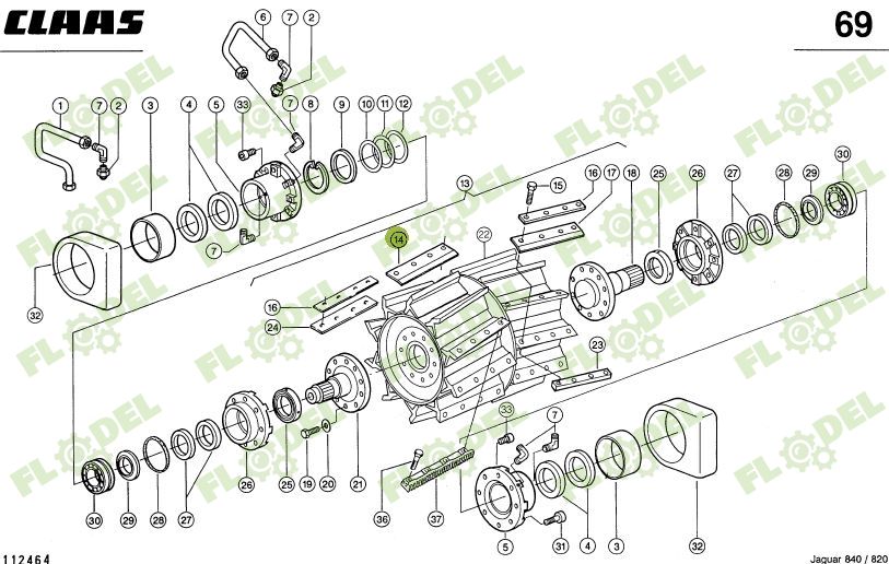 [FLO04745] Cutit dreapta val CLAAS JAGUAR  984671