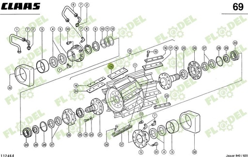 [FLO04745] Cutit dreapta val CLAAS JAGUAR  984671