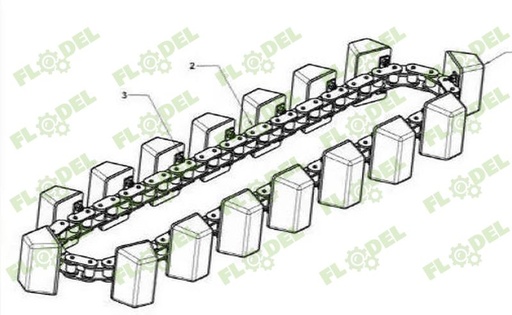 [FLO04902] Lant cu dinti heder floarea soarelui FANTINI ITALIA