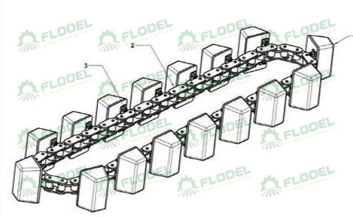 [FLO04902] Lant cu dinti heder floarea soarelui FANTINI ITALIA