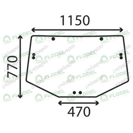 [FLO05004] Geam spate tractor JOHN DEERE L202528