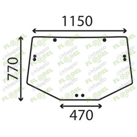 [FLO05004] Geam spate tractor John Deere L202528