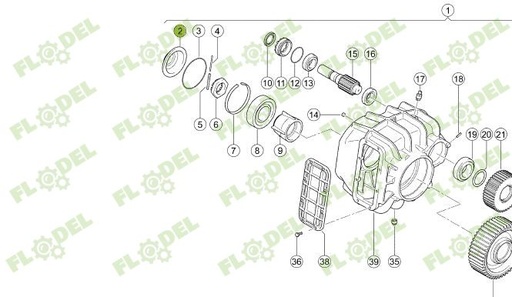 [FLO05018] Capac acoperire reductor Original CLAAS TUCANO