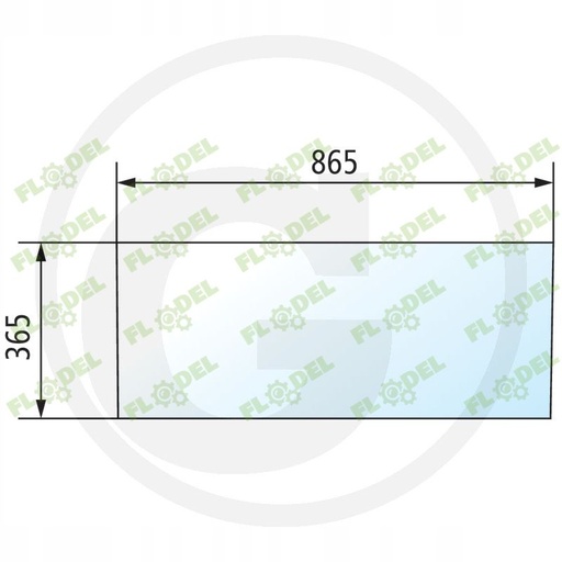 [FLO05052] Geam spate inferior CASE IH 1981934C1