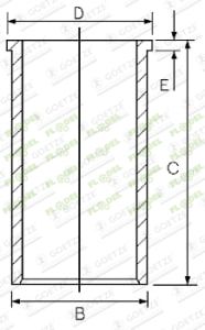 [FLO05316] Camasa cilindru motor PERKINS 3135X042