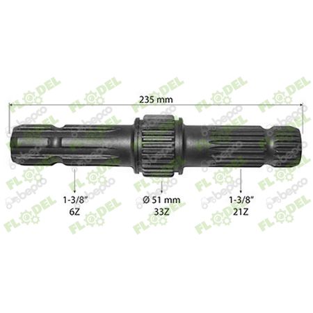 [FLO05476] Ax priza de putere tractor John Deere L173283
