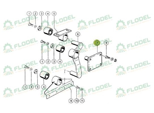 [FLO05646] Suport bucsa silentbloc CLAAS 647448 Original CLAAS