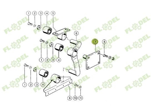 [FLO05646] Suport bucsa silentbloc CLAAS 647448