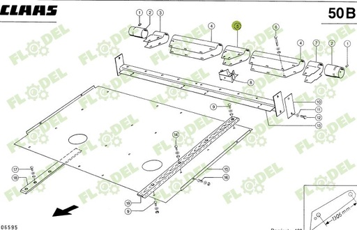 [FLO05678] Aparatoare ax gura alimentare Original CLAAS 650799