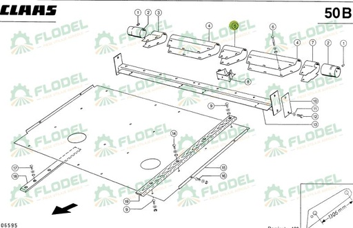 [FLO05678] Aparatoare ax gura alimentare Original CLAAS 650799