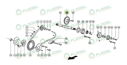 [FLO05879] Pinion Z19 balotiera CLAAS 823812
