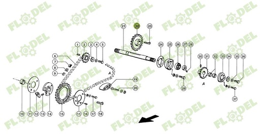 [FLO05879] Pinion Z19 balotiera CLAAS 823812