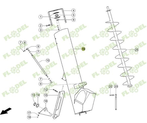 [FLO06070] Burlan incarcare combina CLAAS 0023117872