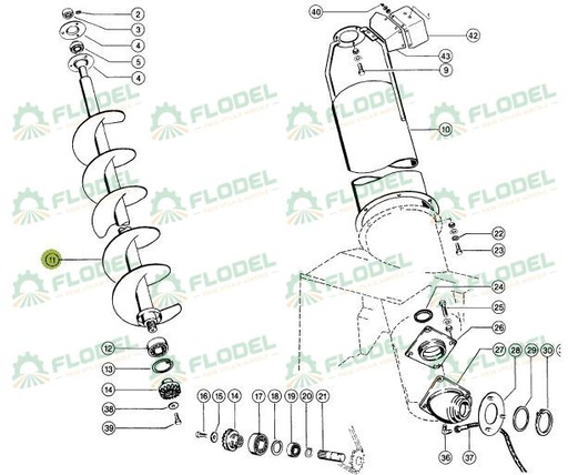 [FLO06208] Snec descarcare buncar CLAAS LEXION 352968