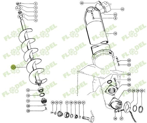 [FLO06208] Snec descarcare buncar CLAAS LEXION 352968