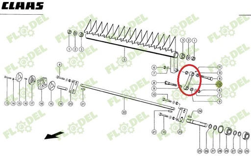 [FLO06258] Biela balotiera CLAAS ROLLANT 818677