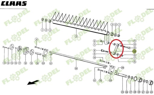 [FLO06258] Biela balotiera CLAAS ROLLANT 818677
