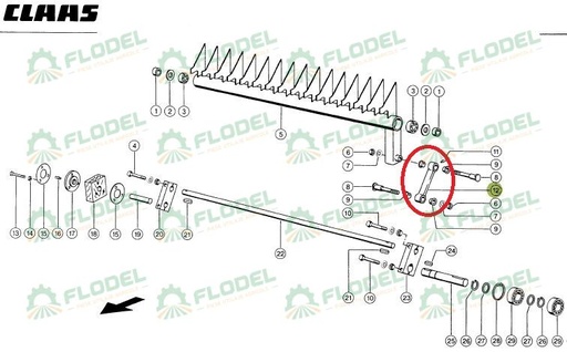 [FLO06258] Biela balotiera CLAAS ROLLANT 818677