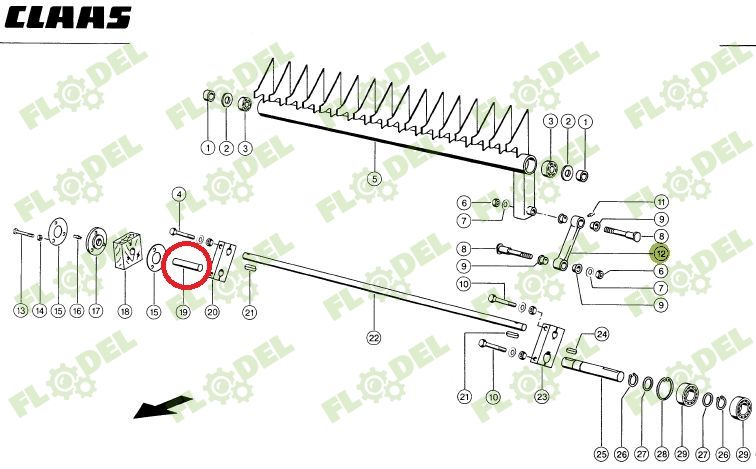 [FLO06259] Bolt balotiera CLAAS ROLLANT 821230