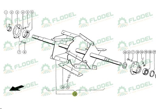 [FLO06325] Ax tocator CLAAS JAGUAR Original CLAAS 0001416982