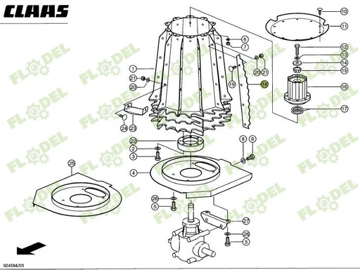 [FLO06362] Lamela verticala CLAAS JAGUAR 990957 Original CLAAS