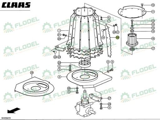 [FLO06362] Lamela verticala CLAAS JAGUAR 990957 Original CLAAS