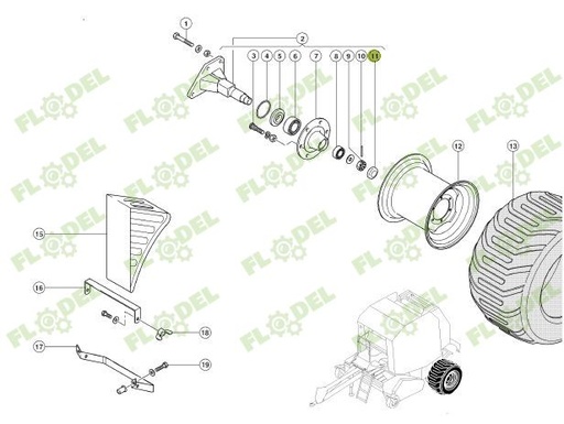 [FLO06398] Capac roata balotiera CLAAS 933295