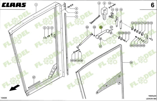 [FLO06482] Tub usa combina CLAAS 0005468101 Original CLAAS