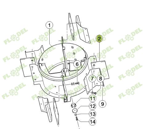 [FLO06553] Palet cauciuc distribuitor radial combina CLAAS 0023500690