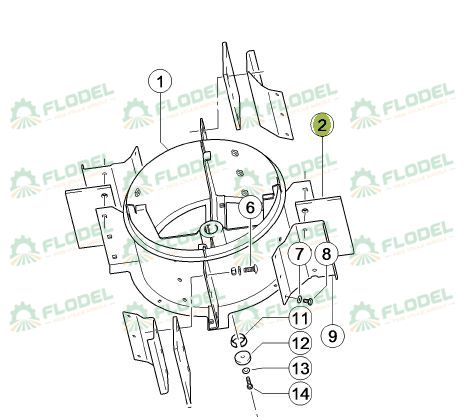 [FLO06553] Palet cauciuc distribuitor radial combina CLAAS 0023500690