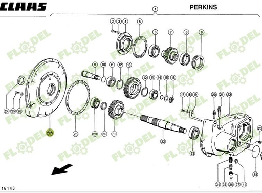 [FLO06577] Carcasa cutie transfer CLAAS LEXION 669742 ORIGINAL CLAAS