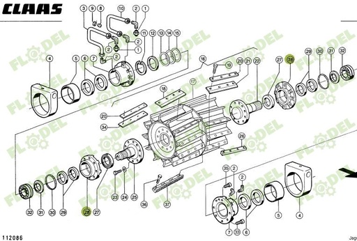 [FLO06595] Carcasa rulment CLAAS JAGUAR 984731 Original CLAAS