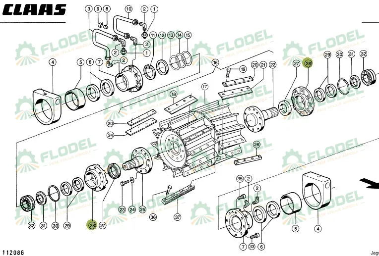 [FLO06595] Carcasa rulment CLAAS JAGUAR 984731 Original CLAAS