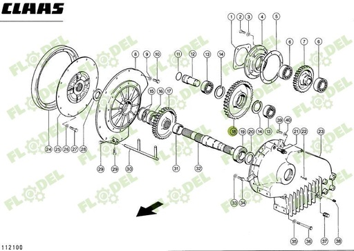 [FLO06601] Pinion intermediar transmisie CLAAS JAGUAR  077482 Original CLAAS