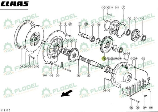 [FLO06601] Pinion intermediar transmisie CLAAS JAGUAR  077482 Original CLAAS