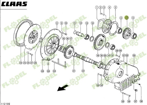 [FLO06602] Pinion transmisie CLAAS JAGUAR 077486 Original CLAAS