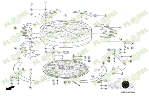 [FLO06603] Segment header porumb CLAAS JAGUAR 498616 Original CLAAS